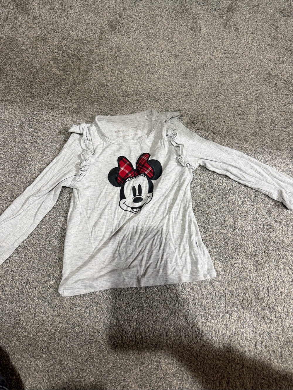 Little Sleepies Gray Long Sleeve Tee Disney Minnie